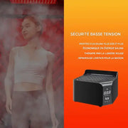 Chauffage basse tension pour sauna infrarouge portable avec lumière rouge et panneau de contrôle