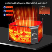 Chauffage de sauna infrarouge portable avec panneau LED, minuterie et réglage de température