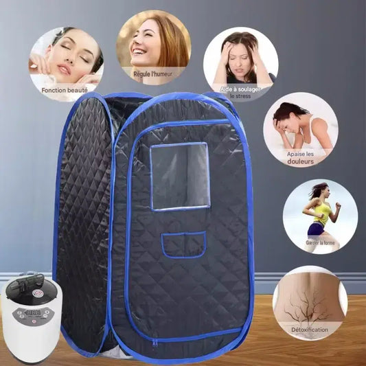Sauna portable vapeur pliable pour utilisation à la maison avec cabine individuelle